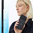 for iPhone 17 Pro Case, [Ribbed Non-Slip Sides] [Military-Grade Drop Protection] [Full Camera Protection] Anti-Yellow Soft-Touch Shockproof Slim Phone Case for iPhone 17 Pro, Black