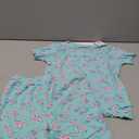 Beezizac Toddler & Little Girls Pajamas Cute Ditsy Floral/Strawberry Fruit Tee & Pants PJ Spring Set Kid Size 10