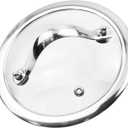 HEVSTIL 6 Inch Tempered Glass Lid for Frying Pans - Vented Skillet Cover with Stainless Steel Handle (Wide edge)