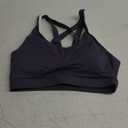 RUNNING GIRL Sports Bra for Women, Criss-Cross Back Padded Strappy Sports Bra Medium Dark Purple