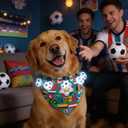 Dog Bandanas 2026 Soccer Championship Theme Adjustable Pet Football Scarf (Green, Medium)