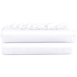FreshCulture Twin XL Fitted Sheet Only 2 Pack - Hotel Quality Fitted Sheet - Ultra Soft & Breathable - Brushed Microfiber - Deep Pocket - Cooling Fitted Sheets for Twin XL Size Bed (White)