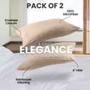 Utopia Bedding Queen Pillow Cases - 2 Pack - Envelope Closure - Soft Brushed Microfiber Fabric - Shrinkage and Fade Resistant Pillow Covers Queen Size 20 X 30 Inches (Queen, Beige)