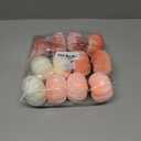 Winlyn 12 Pcs Small Rustic Faux Velvet Pumpkins Decorative Blush Coral Pink Peach Ivory Fabric Foam Pumpkins 3" for Fall Wedding Bbay Shower Thanksgiving Halloween Table Centerpiece Dcor