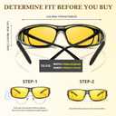 FIMILU 2PCS Night Driving Glasses Night Vision Glasses Fit Over Wrap Around Anti Glare Polarized Glasses for Men Women