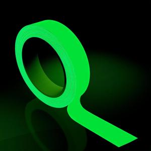SWRT Glow in The Dark Tape 33FT x 1Inch Long-Lasting Bright Fluorescent Glow Tape, Strong Adhesive Waterproof Glow in The Dark Stickers for Night Decorations, Stairs, Walls and Exit Sign (Green)
