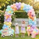 5 PCS 20" Ice Cream Cardboard Cutouts for Birthday Party Decorations, Large Sweet Theme Outdoor Yard Signs, Ice Cream Truck & Cone Standee for Candy Land Party Photo Booth Props Backdrop