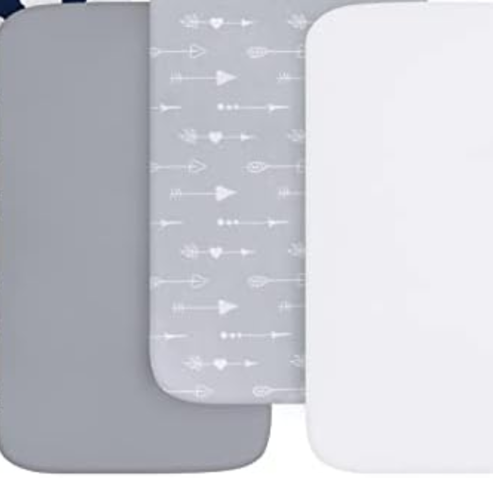 Baby Bassinet Sheets 3 Pack Compatible with 33" x 20" Mika Micky, Baby Delight, Dream On Me, AMKE and Other Rectangle Bassinet Mattress, Ultra Soft & Skin Friendly, Washer & Dryer