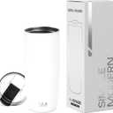 Simple Modern Travel Coffee Mug Tumbler with Flip Lid | Reusable Insulated Stainless Steel Cold Brew Iced Coffee Cup Thermos | Gifts for Women Men Him Her | Voyager Collection | 20oz | Winter White