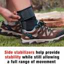 ACE Deluxe Ankle Stabilizer, Adjustable, Black, 1/Pack
