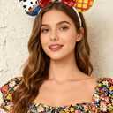 A Miaow Sparkling Headband Glitter Bow Hair Hoop Women Adults Butterfly Sequin Hair Clasp Halloween Party Festival Park Hair Accessory Costume (WD Story)
