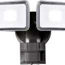 40W LED Security Lights Motion Sensor Light Outdoor, 180 Degree, 4000 LM, 5000 K, ETL Water Resistant, Clear 2 Head Motion Detector Flood Light for Garage, Yard (Bronze)