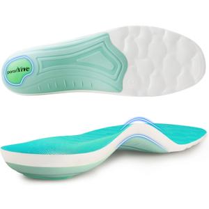 Arch Support Inserts for Men Women, Lightweight Orthotics Insoles for Plantar Fasciitis, Flat Feet, Standing All Day, Shock Absorbing Shoe Inserts for Work Boots & Pain Relief (S)