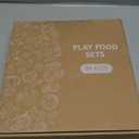 70 PCS Montessori Wooden Play Food Set for Kids Kitchen with Cutting Fruits, Veggies, Bread, Meat & Wooden Crates  Educational Pretend Toys for Boys & Girls 3-5, Perfect Kids