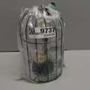 JHY DESIGN Birdcage Decorative Lamp Battery Operated 12" H Cordless Table Lamp with Warm White Fairy Lights Bird Bulb for Indoor Bedroom Living Room Home Wedding Xmas(Black)