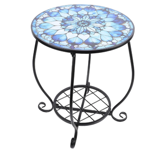 Cinnvoice Outdoor Side Table Small End Patio Porch Table
Round, Mosaic, Outdoor, Side, Small, Accent, Plant Coffee Tea Table for Yard, Patio, Porch, Garden, Living Room, Bedroom