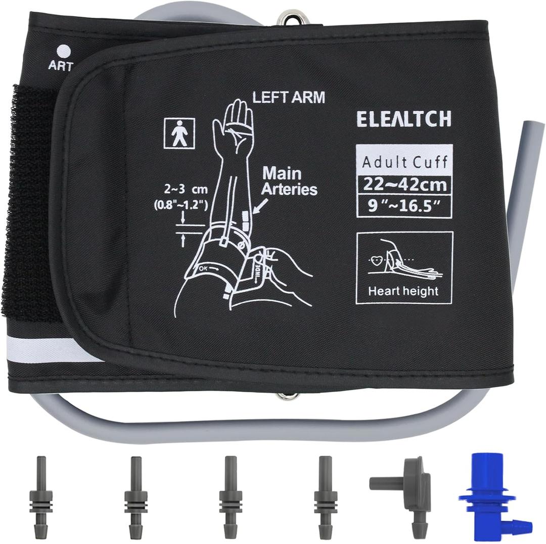 Large Size Cuff Compatible with Omron 9"-16.5" Inches (22-42CM) L Blood Pressure Cuff Adult ARM BP Replacement Cuff for Big ARM (Large)