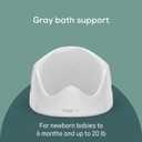Angelcare Baby Bath Support (Gray) | Ideal for Babies Less Than 6 Months Old