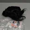 Ponytails Cosplay Wig Costume Halloween Wigs for Women Men(Black Long)