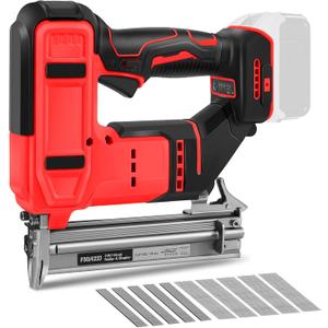 18 Gauge 2 in 1 Brad Nailer/Narrow Crown Stapler for Milwaukee M18 Battery, Brushless Cordless Nail Gun with 1000 Nails & Staples, Brad Nailer for Woodworking and Upholstery (No Battery)