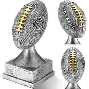 Silver Fantasy Football Champion Trophy 6 Inch Winner Glory Award Celebrate The Game Winning Touchdown or Playoff Win Championship