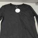 ANRABESS Women Long Sleeve Shirts Rib Knit Slim Fit Tops Basic Tee 2025 Fall Outfits Casual T-Shirt Under scrubs Layer Clothes (XX-Large, Black)