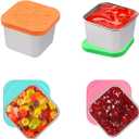 6 Pack 6oz Stainless Steel leak-proof Snack Box Portable Sealed Food Storage Box, a versatile food container for kids, fitness, picnic and travel