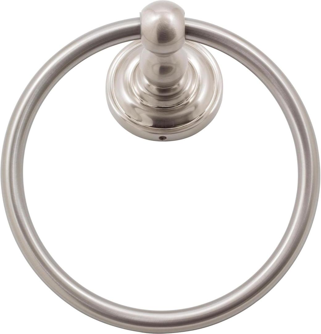 Charlotte Towel Ring, Satin Nickel by Stone Harbor Hardware