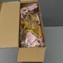 XunYee 15 Pcs Glitter Large Christmas Cabinet Ribbons Bows Thick Velvet Festive Xmas Bow Edge Burlap Door Decoration for Christmas Tree Fireplace Kitchen Gift Wrapping (Pink)