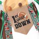 Football 1st Year Down Birthday High Chair Banner - Football First Birthday Decoration,High Chair First Decor Boy,1st Year Down Banner
