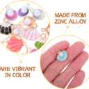 Garneck 40Pcs Seashell Charms for Jewelry Making Ocean Beach Theme Pendants for Diy Necklace Earrings Bracelets Craft Zinc Alloy 1 Inch