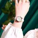 BESTKANG Women's Casual Wrist Watch, Leather Band Analog Quartz Ladies Dress Watch with Calendar Date, Classic Gifts for Her