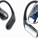 Open Ear Bone Conduction Headphones,Intelligent Touch Screen Bluetooth 5.4 Headphones, Over The Ear Earbuds with Earhooks Sport Headsets IPX7 Waterproof Earphones for Running Workout Black