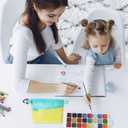 Pack all 3 Pcs Water-Resistant Material Zipper Pouch Set, Mesh Zipper Bags for Storage, Travel, Office (Yellow)