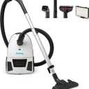 Simplicity Vacuums Jill Canister Vacuum Cleaner, Hardwood Floor Vac with Dual-Certified HEPA Filter Media and Bag, Small and Compact, Great for Stairs, Jill.12