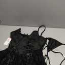 Women Sexy Lingerie Set Naughty Lace Up Corset Bodysuit Underwire Lingerie Babydoll With Garter Belt and Bow Tie XXL Black