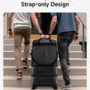 LUGGEX Travel Duffel Bags, Expandable Collapsible Luggage with Spinner Wheels, Lightweight, without Telescopic Handle, Large Capacity Suitcases with Wheel for Men Women (Black, 55L-113L)