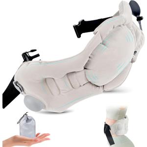 Inflatable Lumbar Pillow for Airplane Travel Lumbar Support Pillow for Office Chair/Car Seat Dual-Zone Adjustable Back Support for Reducing Lower Back Pain