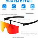 FMY TR90 Unisex Bike & Softball Sunglasses, Polarized UV400 Sports Glasses for Running/Cycling/Baseball