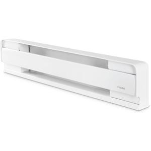 Stelpro Brava Electric Baseboard Heater  1000W / 120V  48 L  5 7/8 H  Rounded Corners  Durable Steel Convection Heater for Quiet, Even Heat **NOT A PLUG-IN** (AB41001W)  White