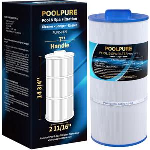 POOLPURE C-7375 Spa Filter Replaces PCD75N, Unicel C-7375, Filbur FC-3964, 1019301, AK-60032, APCC7500, 17543, 75 sqft Filter Cartridge (1)
