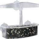 Droll Yankees Observer Window Bird Feeder with Suction Cups, 2 Cup Capacity, Clear