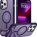 Temdan Magnetic Compatible with iPhone 13 Pro Max Case, [Built-in Invisible Kickstand][Compatible with MagSafe] [Military Grade Shockproof] Slim Translucent Matte Phone Case for iPhone 13 Pro Max 6.7" : Cell Phones & Accessories