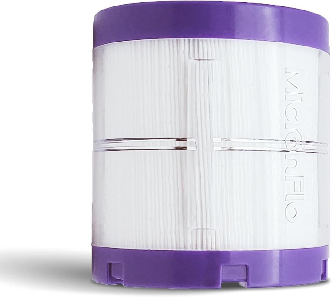 Micronflo Replacement Filter - Clear Casing Shows Filth | Micron Precision | Fits Most Showers | Kills Chlorine & Hair-Skin Wreckers | Locks in Moisture | No Pressure Drop