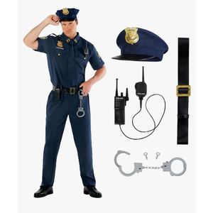 Morph Police Costume Mens Cop Costume Police Uniform Mens Cop Outfit Adult Halloween M