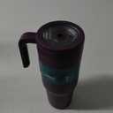 REDUCE Chiller Vacuum Insulated 40 oz Tumbler with Spill-Proof Silicone Straw - Sustainable Tritan Lid with Water Intake Markers - Soft Sit Base Travel Mug - Dishwasher Safe - Midnight Plum