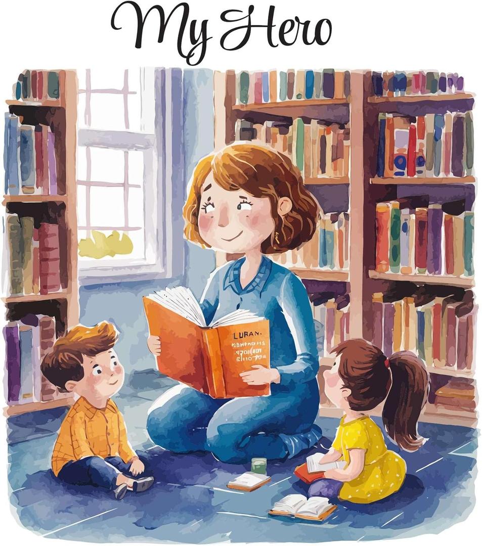 My Hero Teacher Classroom Student Homework Classroom Wall Art Sticker Designs Vinyl Stickers for Home House Walls Rooms Windows Bedroom Decoration Size (20x20 inch)