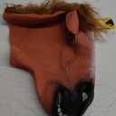 Horse Mask Party Dress Up Horse Head Masks for Adults Men Masquerade (Brown)