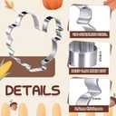 2 Pcs Extra Large 8" Thanksgiving Cookie Cutters Including Giant Candy Corn and Turkey Shaped Stainless Steel Mold Cutters for Fall Holiday Baking