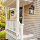 Darkaway Outdoor Light Fixtures Wall Mount, Outside Wall Lights Exterior Lighting Fixture with Water Ripple Glass Outdoor Wall Sconce for House Porch Hallway Garage Front Door